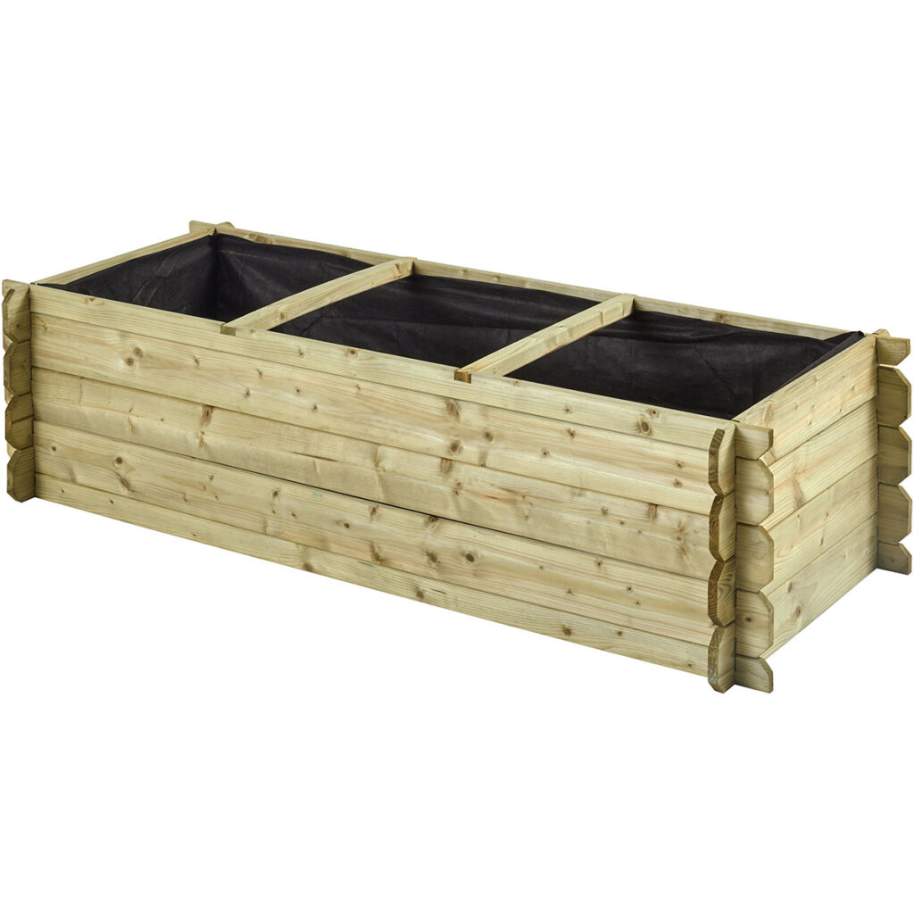 Carré potager au sol 214L Basil en Pin Traité