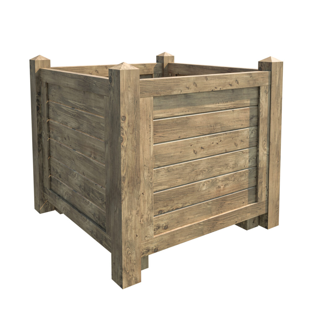 Bac Olivier en bois - 100 x 100 x 100 cm