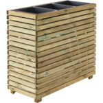 Bacs à fleurs 3 pots haut Horizon - 90 x 39,4 x 80