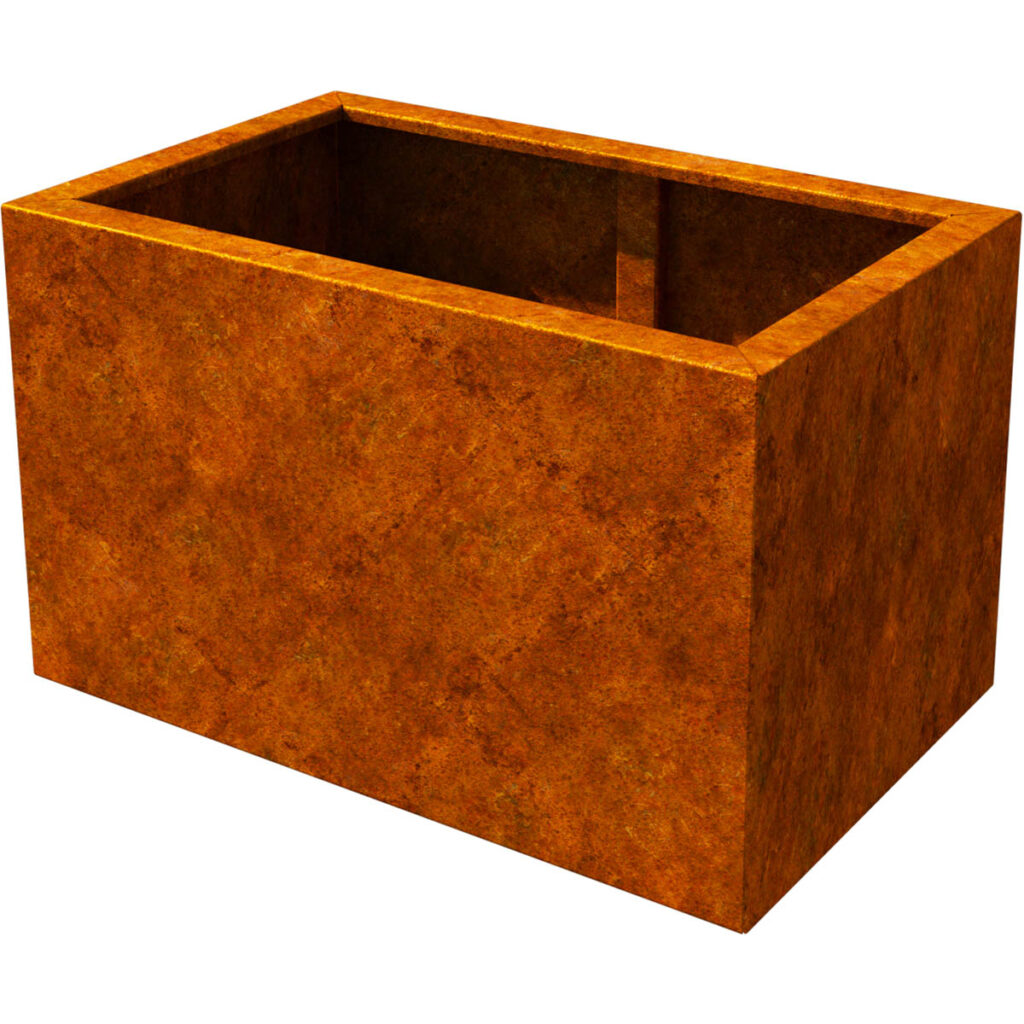 Bac acier corten rectangulaire - 189L