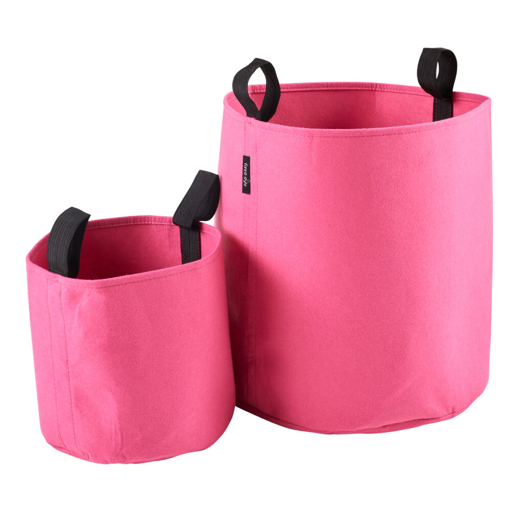 Sac plantation feutre géotextile ø 25 cm 12,3 L rose - Bag 4 Plant