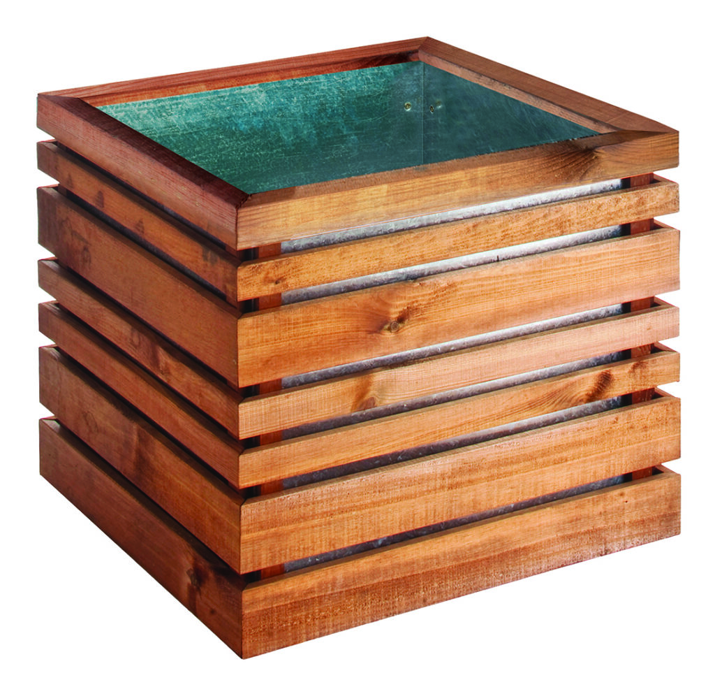 Bac à fleurs carré en bois Lign Z - 60 x 60 x 50 cm