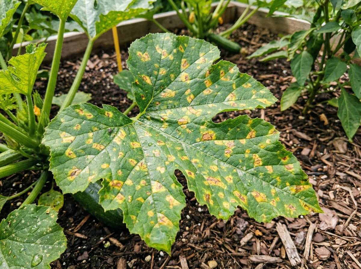 jardinier inspectant le dessous des feuilles d'un plant de tomate au potager