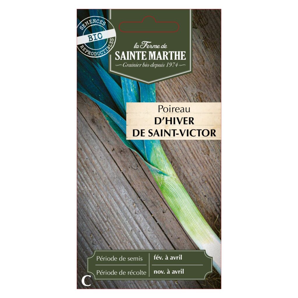 Poireau d'Hiver de Saint-Victor - 500 graines BIO — sachet recto