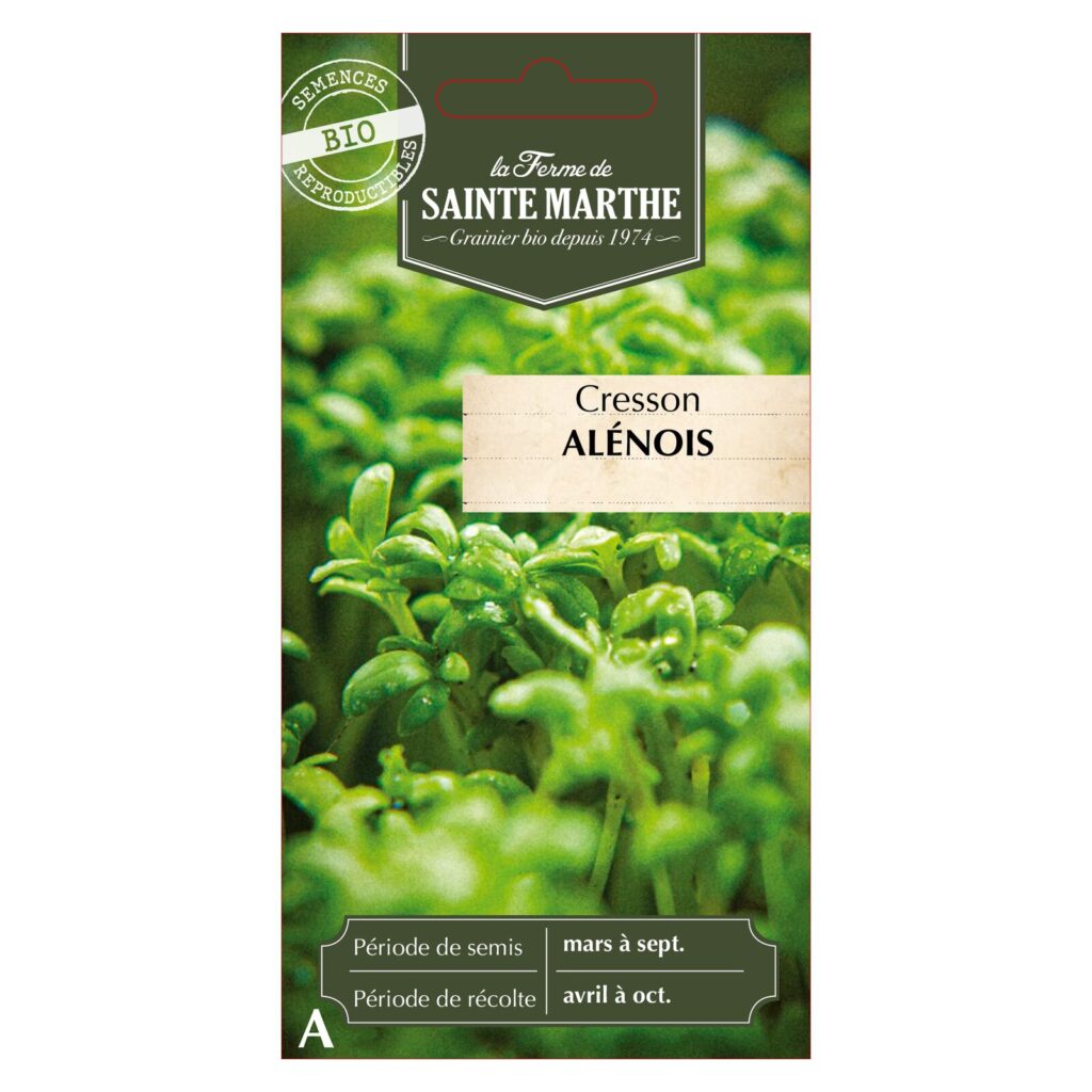 CRESSON Alénois - 500 graines bio — sachet recto