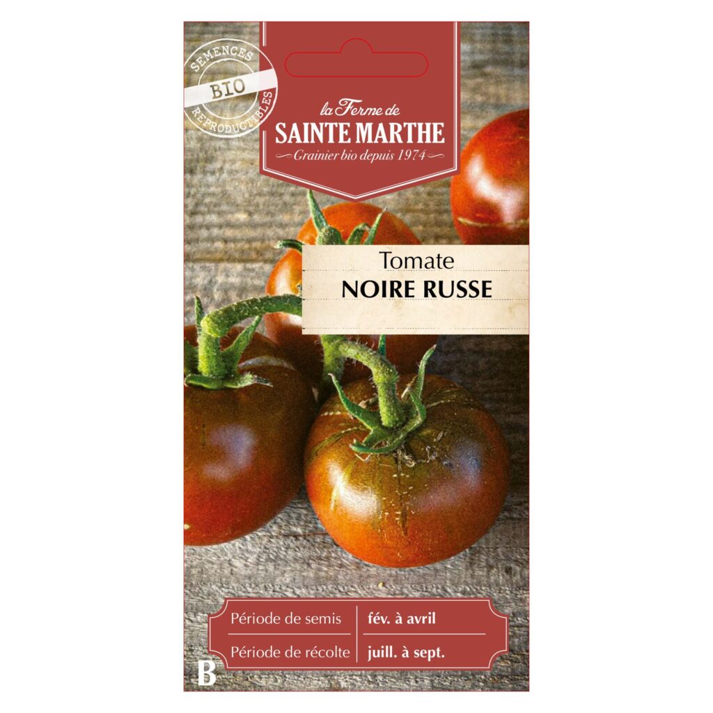 Tomate Noire Russe - 30 graines bio — sachet recto