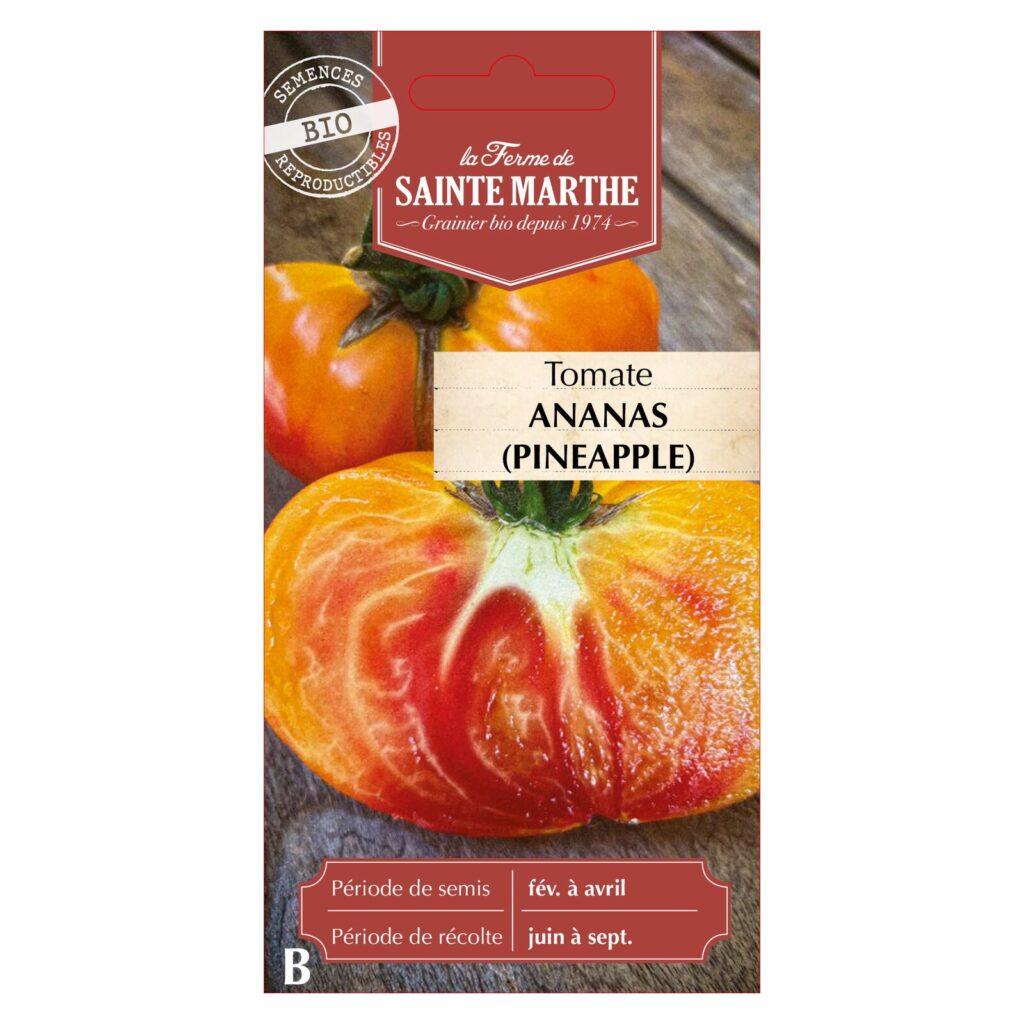 TOMATE Ananas (Pineapple) - 30 graines bio — sachet recto
