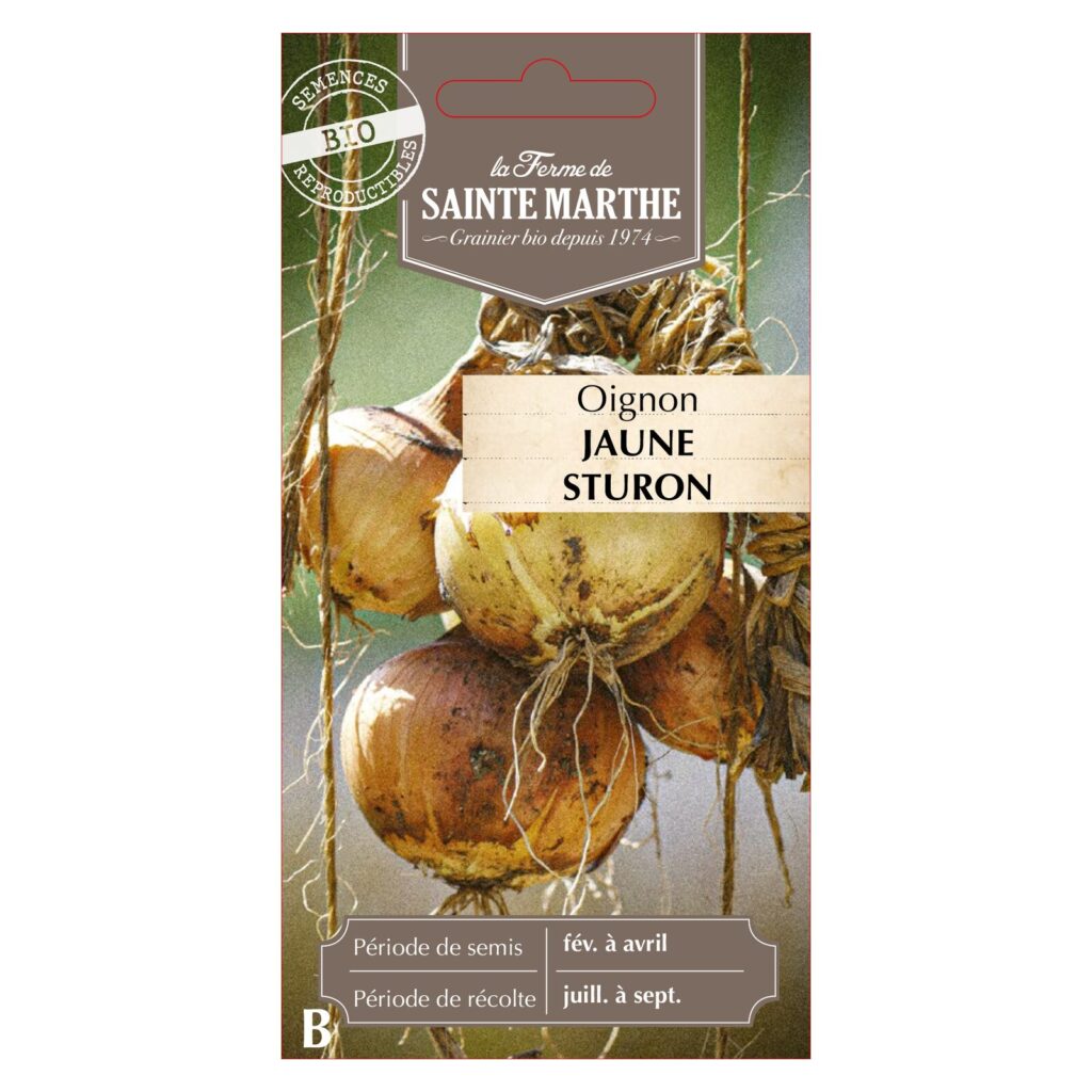 OIGNON Jaune Sturon - 250 graines bio — sachet recto