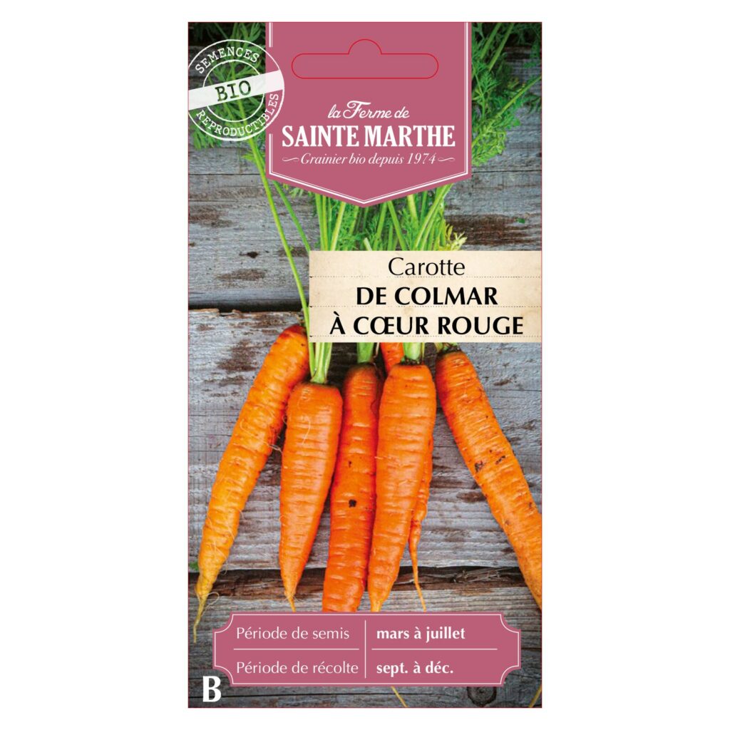 CAROTTE de Colmar à Cœur Rouge - 1000 graines bio — sachet recto