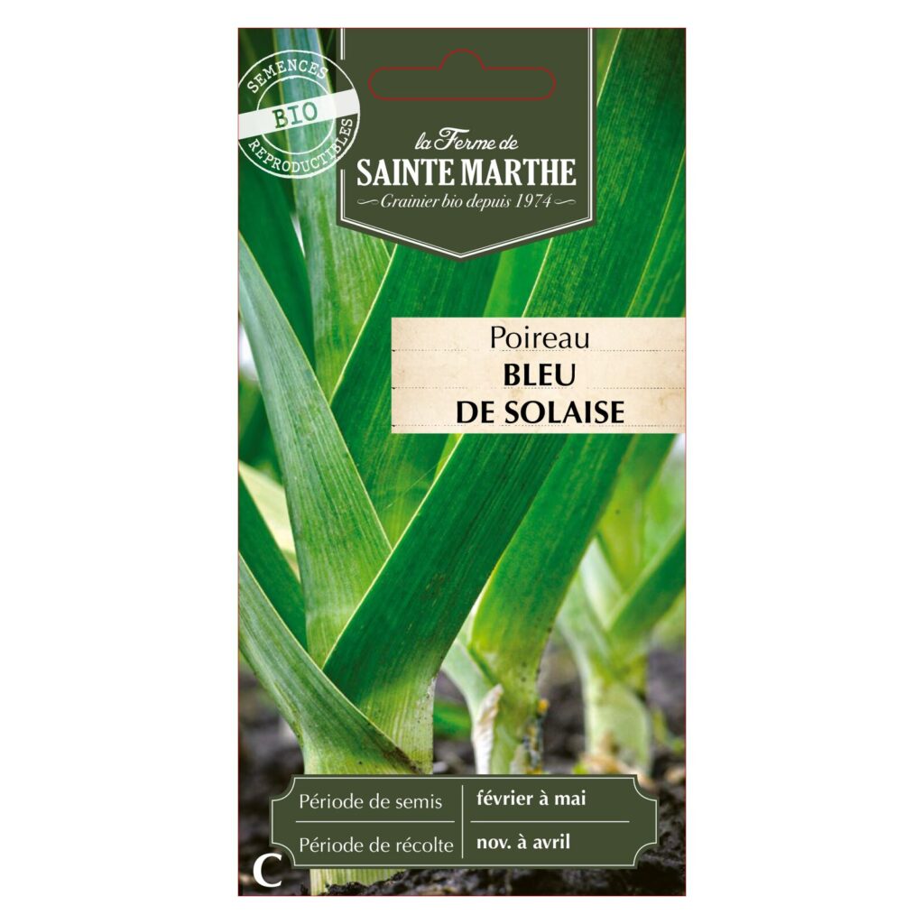 POIREAU Bleu de Solaise - 500 graines bio — sachet recto