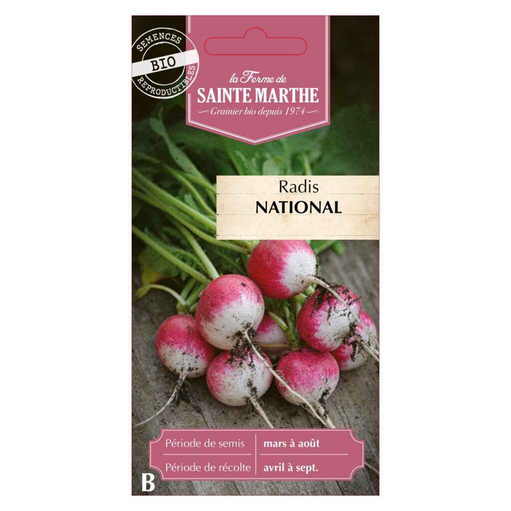 Radis National - 750 graines bio — sachet recto