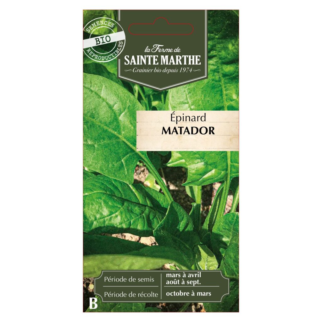 ÉPINARD Matador - 500 graines bio — sachet recto