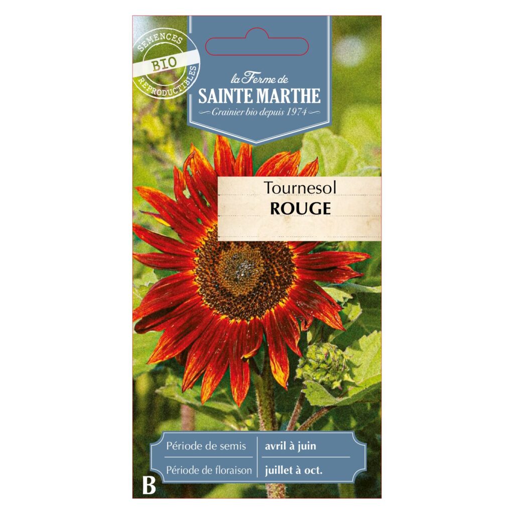 TOURNESOL Rouge - 50 graines bio — sachet recto