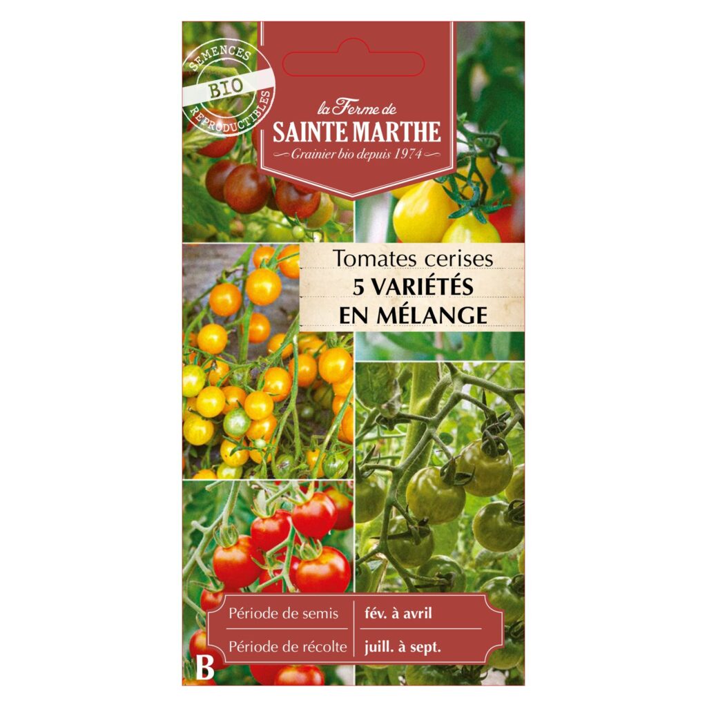 TOMATES CERISES en Mélange - 30 graines bio — sachet recto