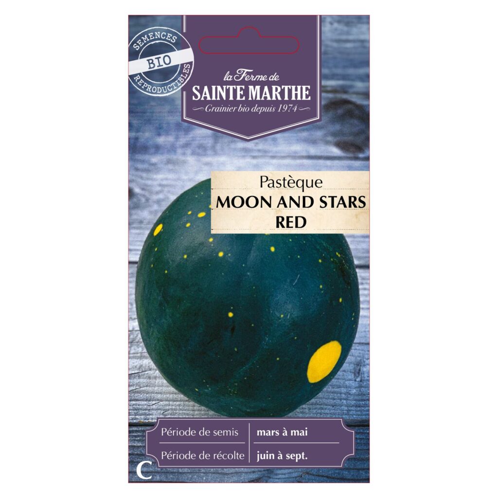 PASTÈQUE Moon And Stars Red - 15 graines bio — sachet recto