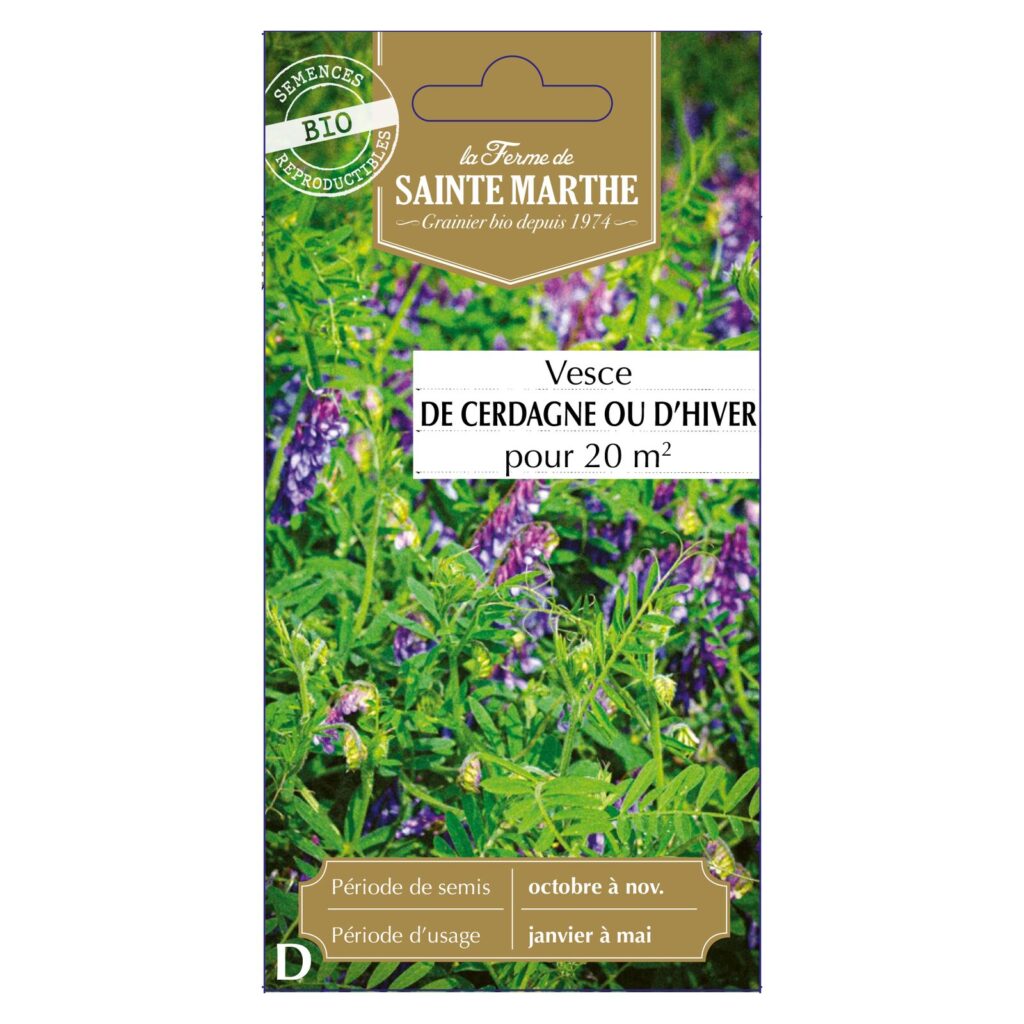 Vesce de Cerdagne d'Hiver Annuelle pour 10 à 15 m² - 150 graines bio — sachet recto
