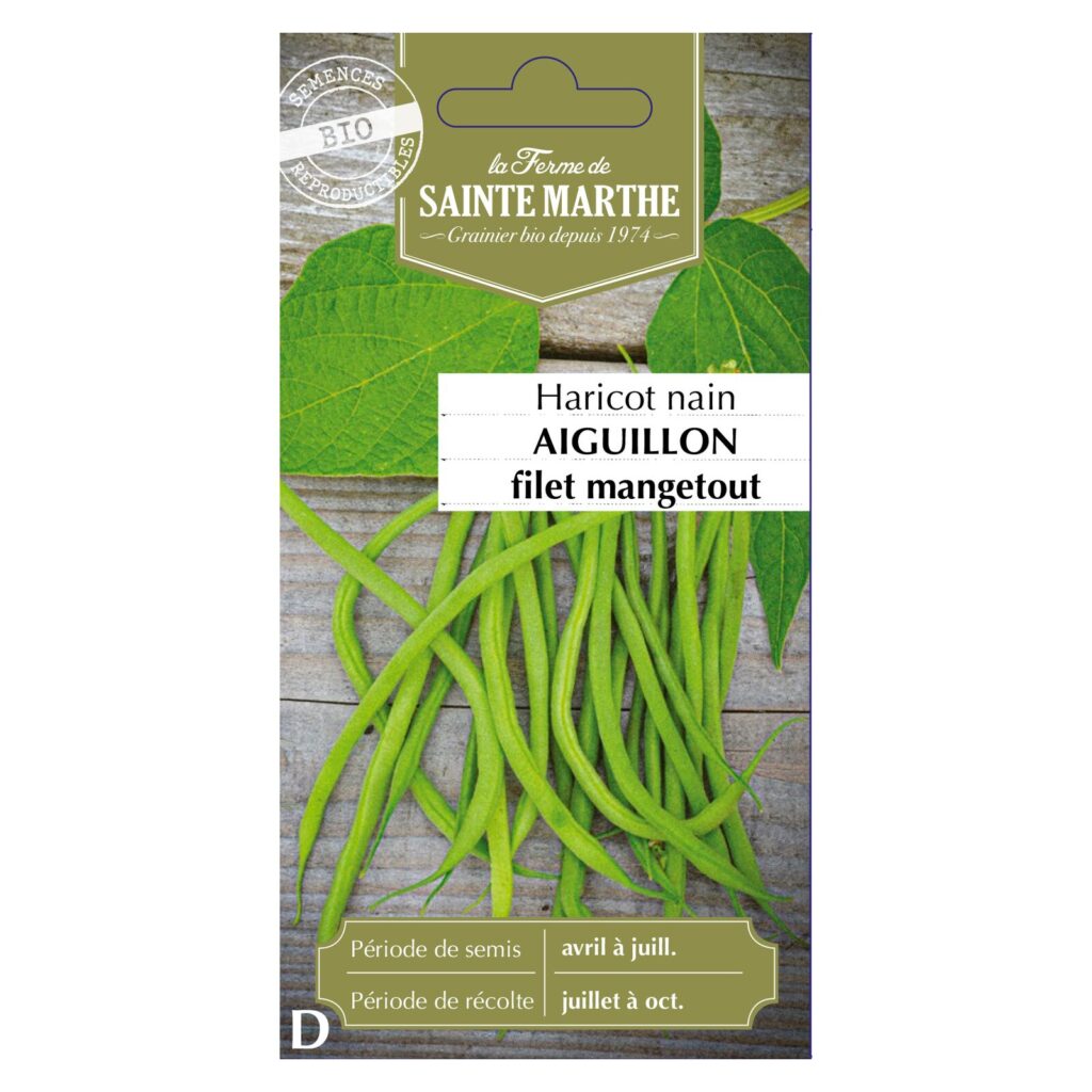 HARICOT NAIN Aiguillon - env.235 graines bio — sachet recto