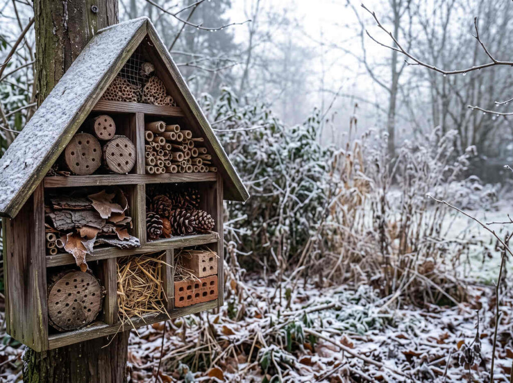 Hotel insecte en hiver utilite