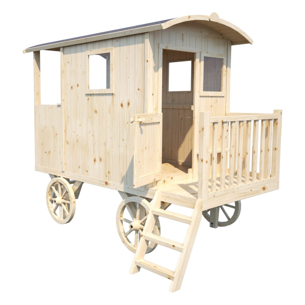 Maisonnette ROULOTTE CARRY — vue d’ensemble sur fond blanc