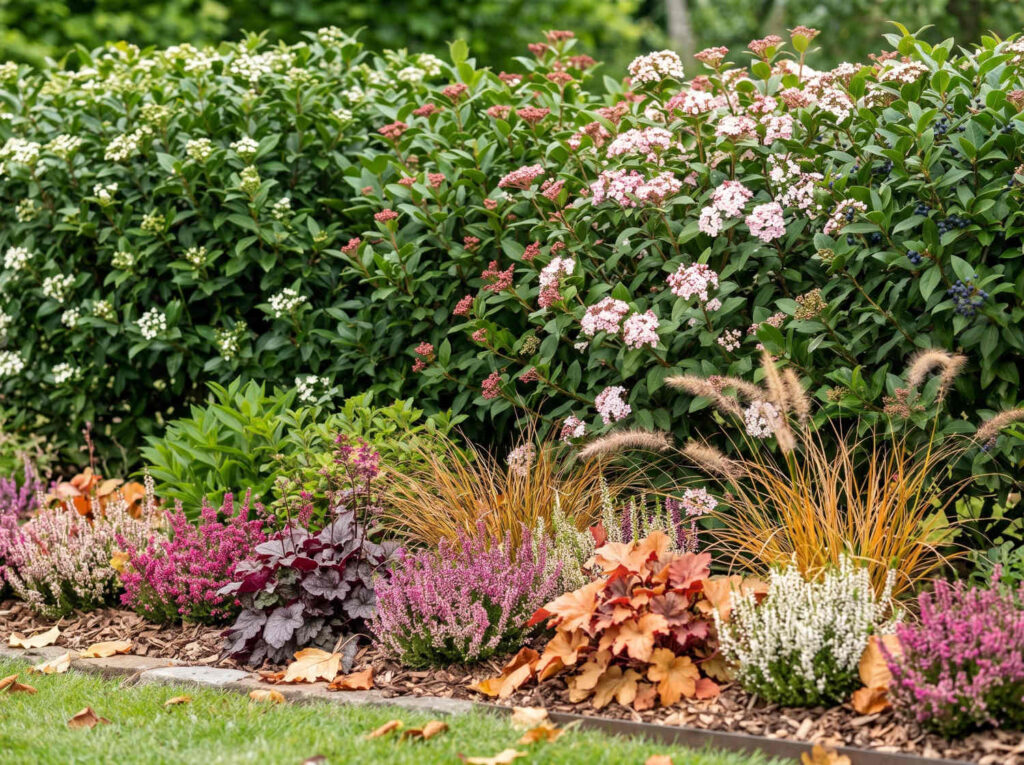 haie fleuri automne hiver - laurier-tin lisarose
