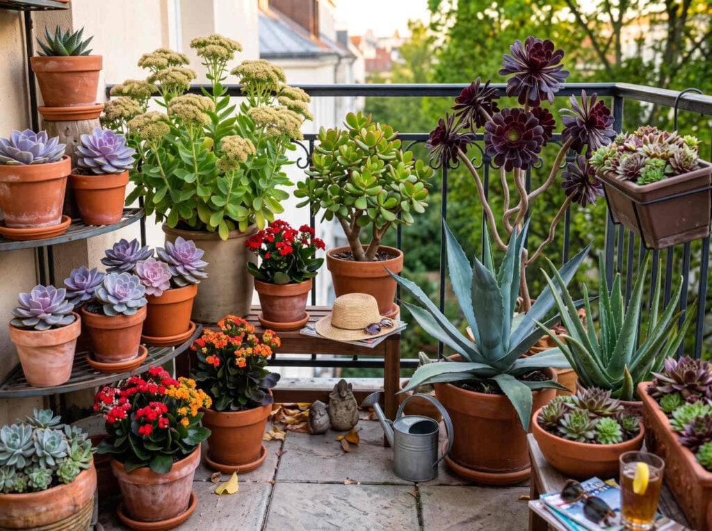 plante grasse pot sans arrosage balcon terrasse