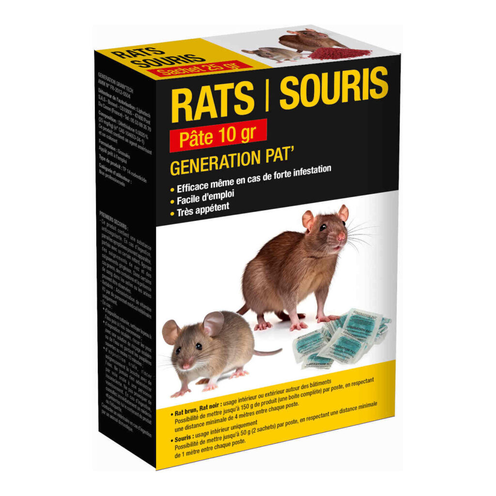 raticide souricière sachet pâte bleu