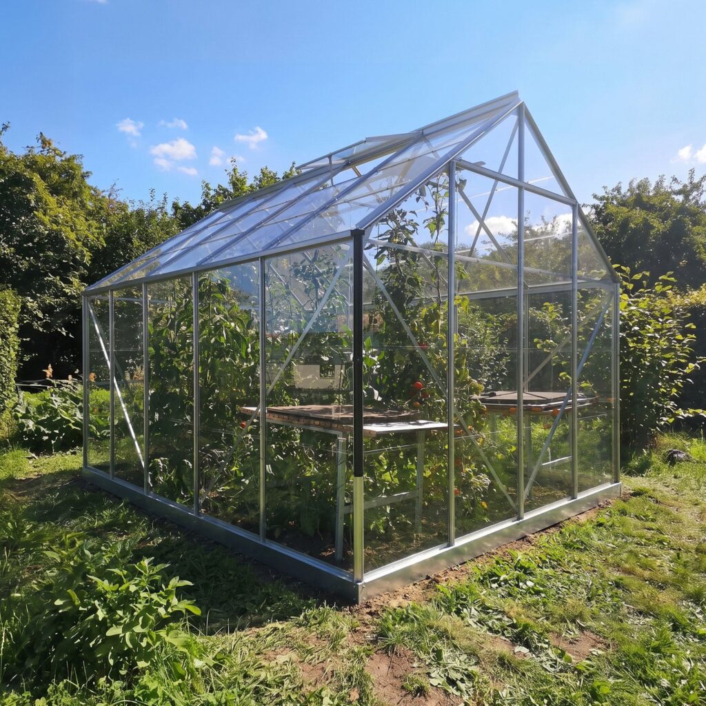 Serre en verre Carvi 8,1 m² - Structure robuste et lumineuse